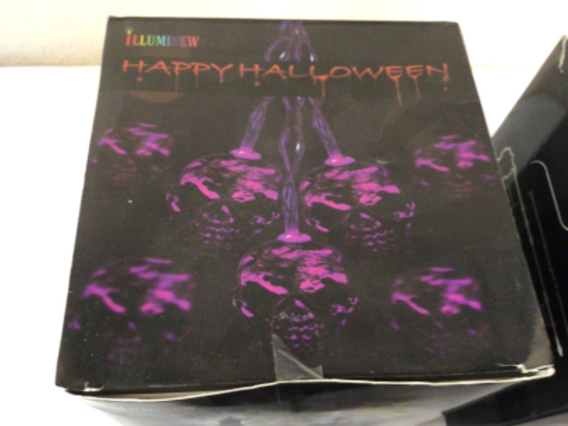 Photo 5 of 8 Boxes Halloween String Lights- Skulls, Skeletons-Assorted Colors- Purple, Green, Orange, 