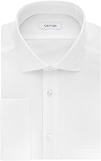 Photo 1 of Calvin Klein Men's Dress Shirt Slim Fit Non Iron Herringbone- White- 16 1/2  32/33