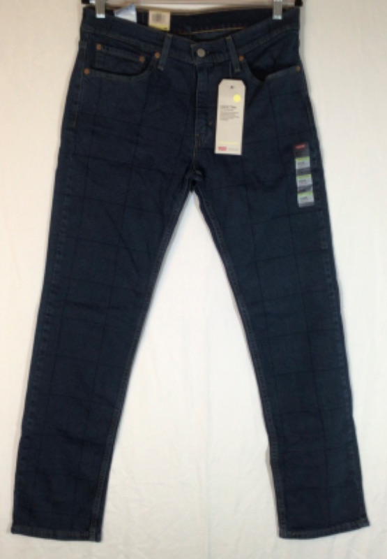 Photo 1 of Levi's Men's 511 Slim Fit Flex Stretch Jeans- Subtle Plaid Design- Blue- Size 32 x 32