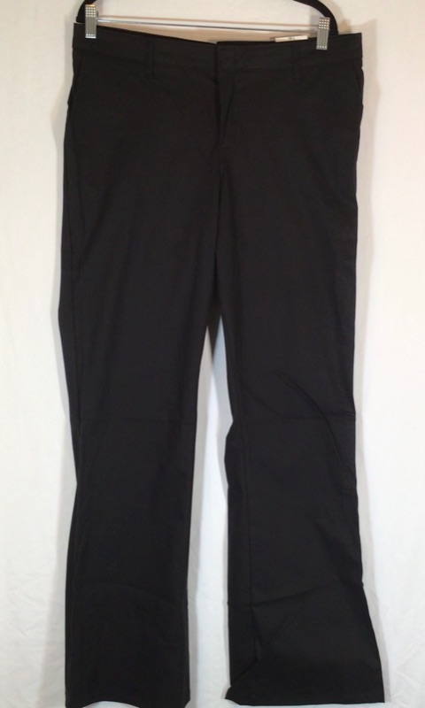 Photo 2 of Dickies Women's Flat Front Stretch Twill Pant Slim Fit Bootcut- Black- Sie 16L