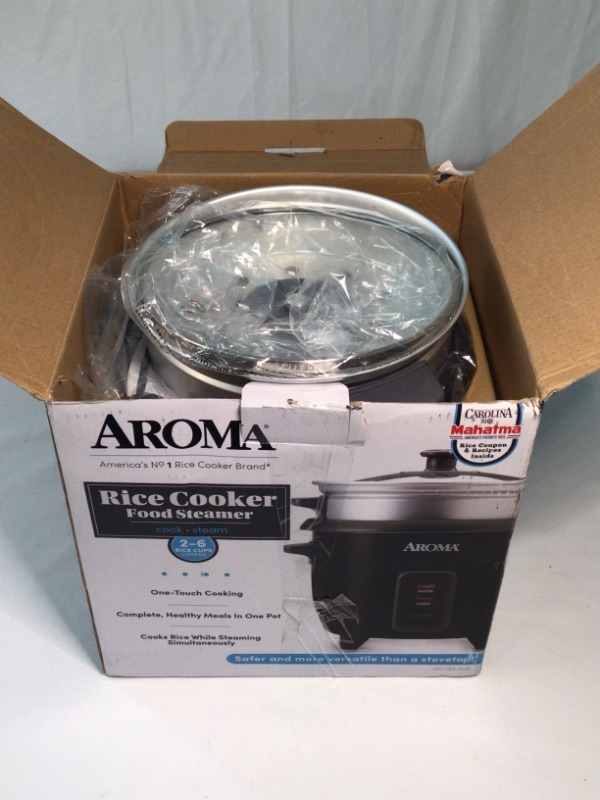 Photo 2 of Aroma Housewares ARC-363-1NGB 3 Uncooked/6 Cups Cooked Rice Cooker, Steamer, Multicooker, 2-6 cups,