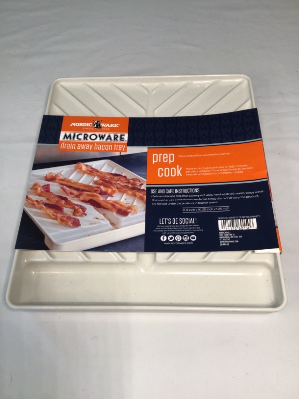 Photo 1 of Nordicware Bacon Food Defroster Microwave Tray, White