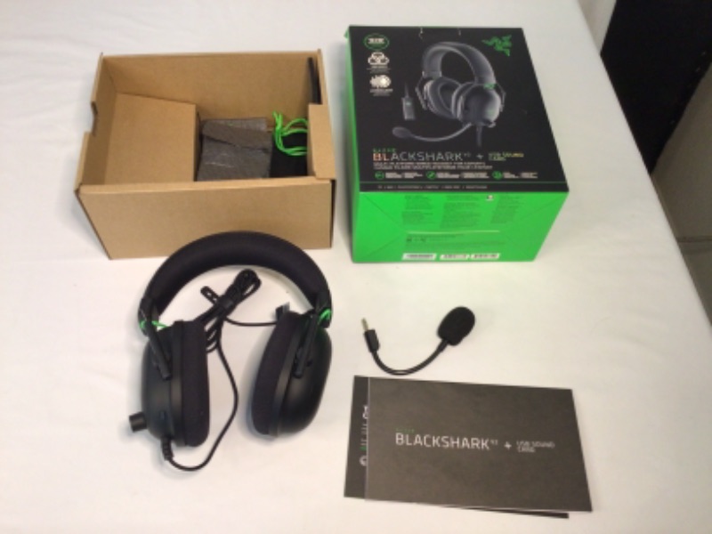 Photo 2 of Razer BlackShark V2 Gaming Headset: THX 7.1 Spatial Surround Sound - 50mm Drivers - Detachable Mic - PC, PS4, PS5, Switch, Xbox One, Xbox Series X & S, Mobile - 3.5 mm Audio Jack & USB DAC - Black