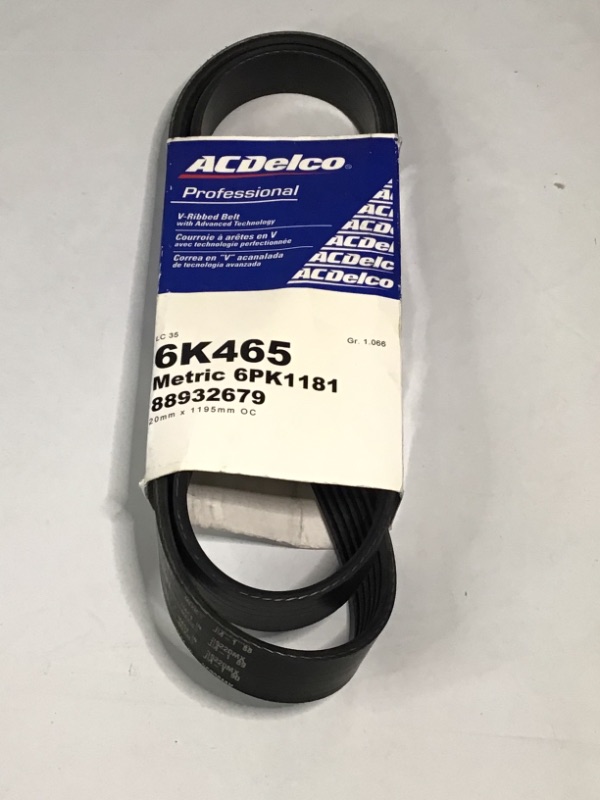 Photo 2 of ACDelco Professional 6K465 Standard V-Ribbed Serpentine Belt