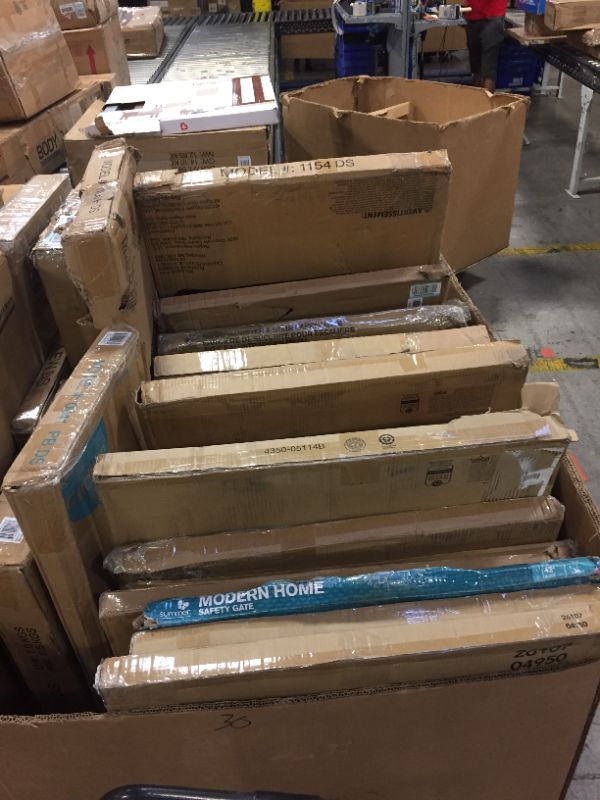 Photo 1 of BOX OF VARIOUS BABY GATES. 29 IN BOX