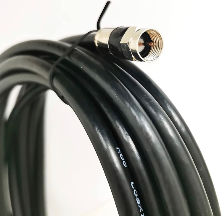 Photo 1 of Cableague 10 Feet Black RG6 Coaxial Cable (Coax Cable) Digital Coax AV Cable TV Antenna 10 Foot 2 sets 