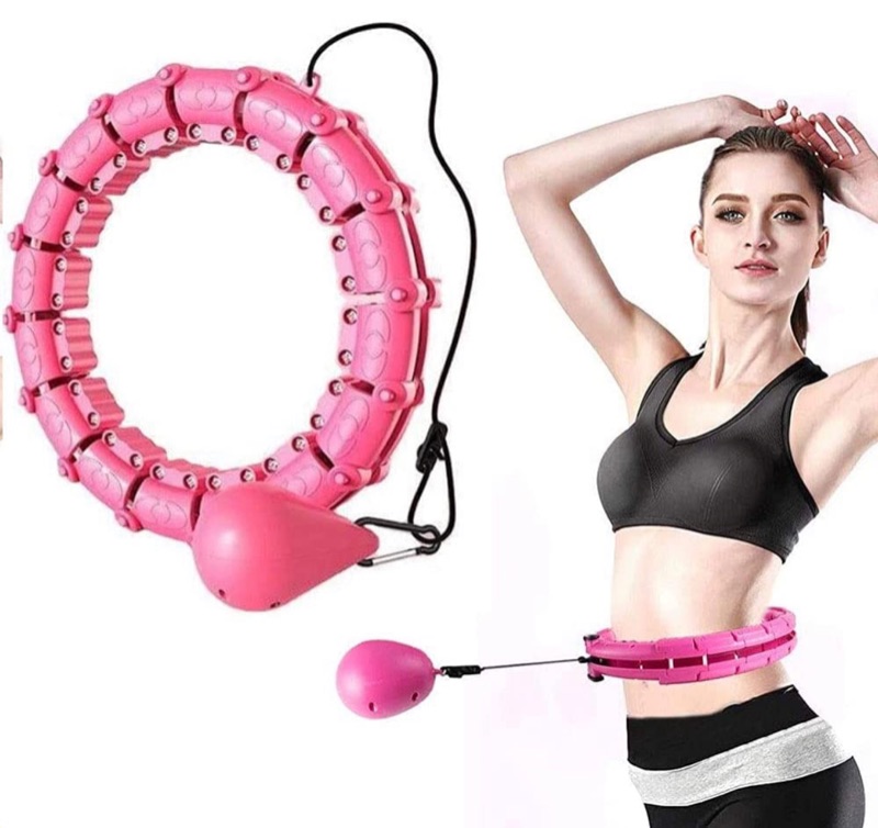 Photo 1 of 24-Section Smart Hula Hoop, Intelligently Adjustable Wide Hula Hoop Fitness with Massage Nub, Weighted Hula Hoops, Adjustable Size, Weighted Hula Hoop Plus Size for Beginners