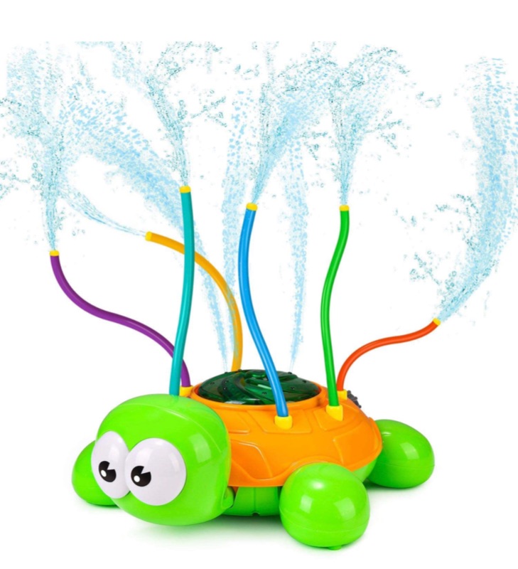 Photo 1 of Fixget Water Spray Sprinkler for Kids, Water Spinning Turtle Sprinkler Toy, Splashing Fun with Wiggle Tubes for Outdoor Yard Games, Summer Fancy Water Toys for 3+ Boys Girls Pets(Up to 8ft)