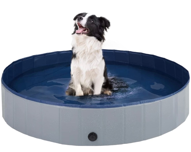 Photo 1 of Eterish Foldable Dog Pet Bath Pool Bathing Tub Kiddie Pool for Dog Cats and Kids Collapsible 47 inches D