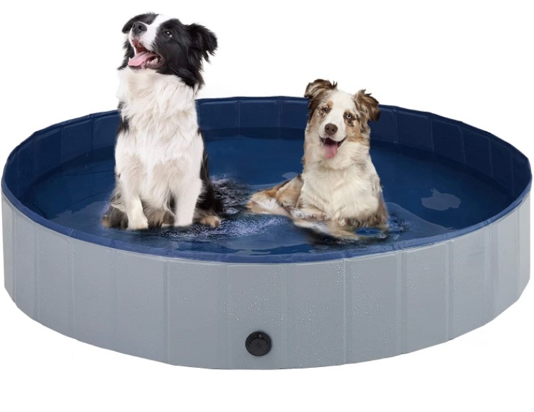 Photo 1 of Eterish Folding Dog Swimming Pool Collapsible Pet Bath Pool Bathing Tub Kiddie Pool for Dogs Cats and Kids 62.5 inches D