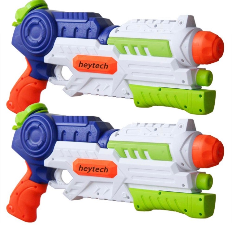 Photo 1 of heytech 2 Pack Super Water Gun Water Blaster 1200CC High Capacity Water Soaker Blaster Squirt Toy Swimming Pool Beach Sand Water Fighting Toy (Green)