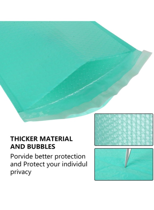 Photo 4 of 30PCS Poly Bubble Mailers 8.5”x 11” Teal Poly Bubble mailers Envelop Padded Envelopes Cushioned Self Seal Green Shipping Wrap Envelopes Small