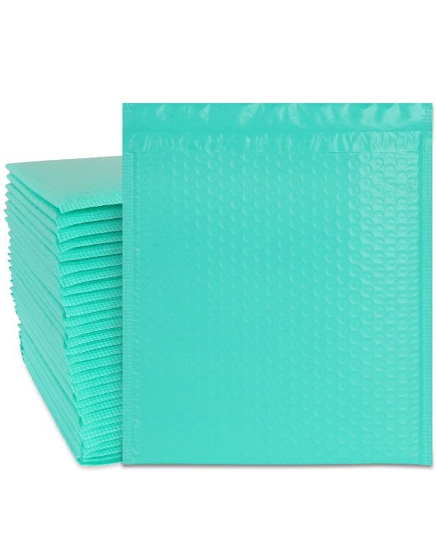 Photo 1 of 30PCS Poly Bubble Mailers 8.5”x 11” Teal Poly Bubble mailers Envelop Padded Envelopes Cushioned Self Seal Green Shipping Wrap Envelopes Small