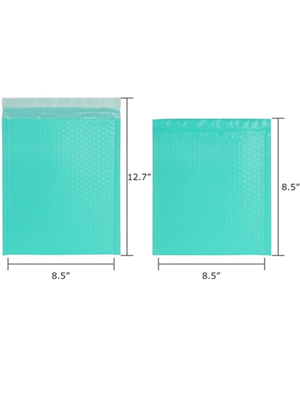 Photo 5 of 30PCS Poly Bubble Mailers 8.5”x 11” Teal Poly Bubble mailers Envelop Padded Envelopes Cushioned Self Seal Green Shipping Wrap Envelopes Small