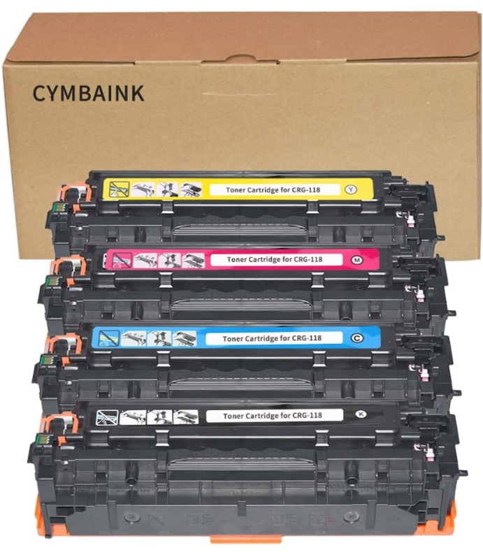 Photo 1 of Remanufactured Toner Cartridge Replacement for Canon 118 CC530A CC531A CC532A CC533A HP 304A CC530A to use with MF726Cdw, MF729Cdw, MF8580Cdw, LBP7660Cdn Printer (Black, Cyan, Magenta, Yellow, 4PACK)