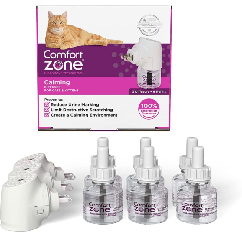 Photo 1 of 3 Diffusers Plus 6 Refills | Comfort Zone Cat Calming Kit (Value Pack) for a Calm Home | Veterinarian Recommend | De-Stress Your Cat and Reduce Spraying, Scratching, & Other Problematic Behaviors