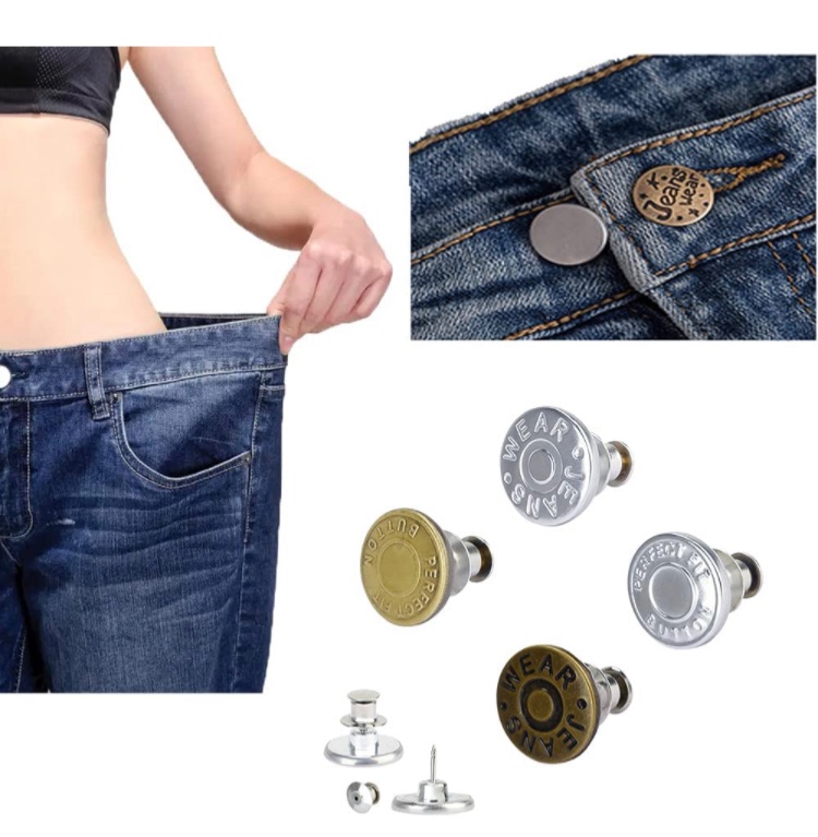 Photo 2 of 4 Sets Button Pins for Jeans AMAKUZ,No Sew Reusable Jeans Buttons,Removable Jean Buttons.Used for Jeans,Jackets,Pants and More.Instantly Extend Or Reduce Any Pants Waist Adjustable Jean Button. 2 packs

MagicSky Crown Hair Claw Clips, 2PCS Nonslip Banana 