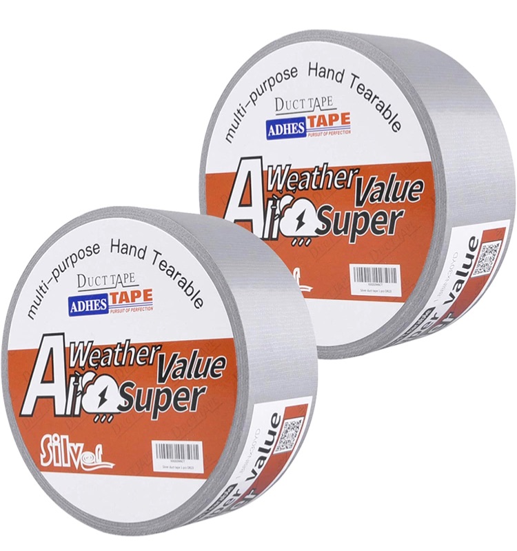 Photo 1 of ADHES Duct Tape Sliver Waterproof Tape ducktape for Home Office Use, 1.88inch?30yard,pack of 2 roll