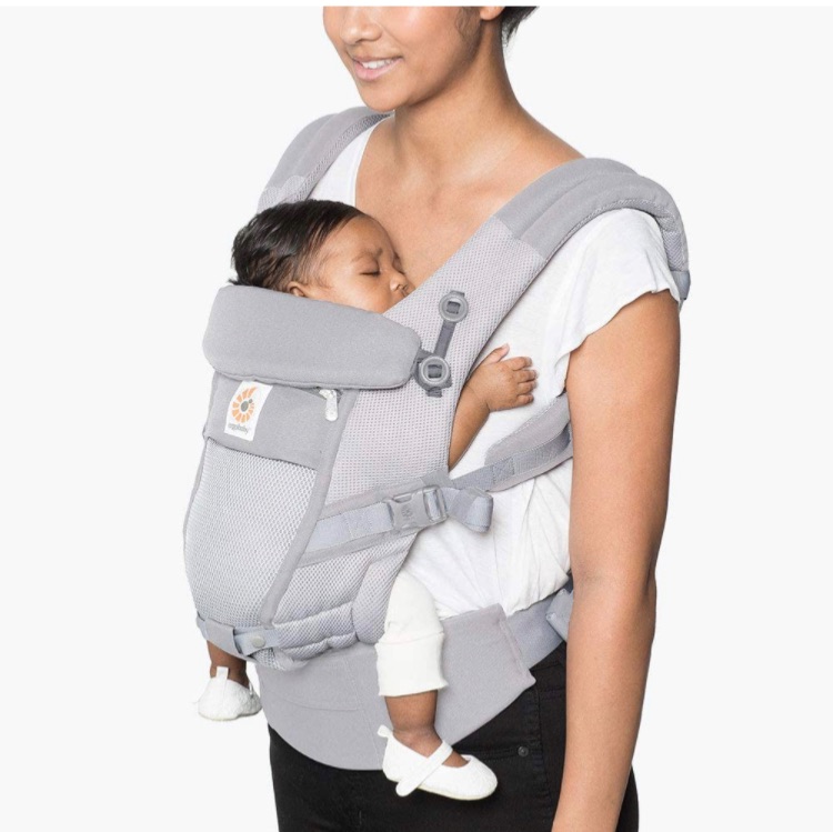 Photo 1 of Ergobaby Adapt Ergonomic Multi-Position Baby Carrier with Cool Air Mesh (7-45 Pounds), Pearl Grey