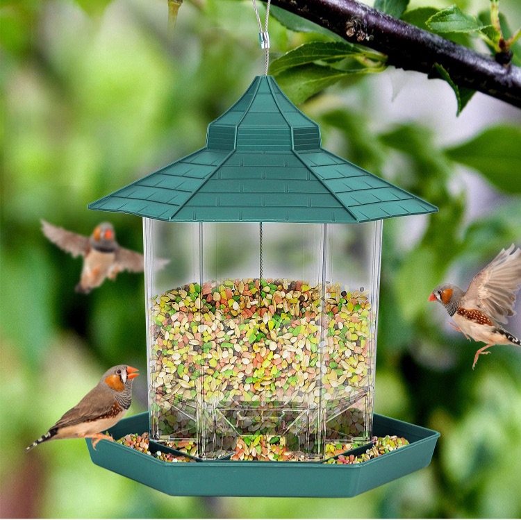 Photo 1 of Bird Feeders for Outside Hanging,Bird Seed for Outside Feeders for Garden Yard Outdoor Decoration (Green)