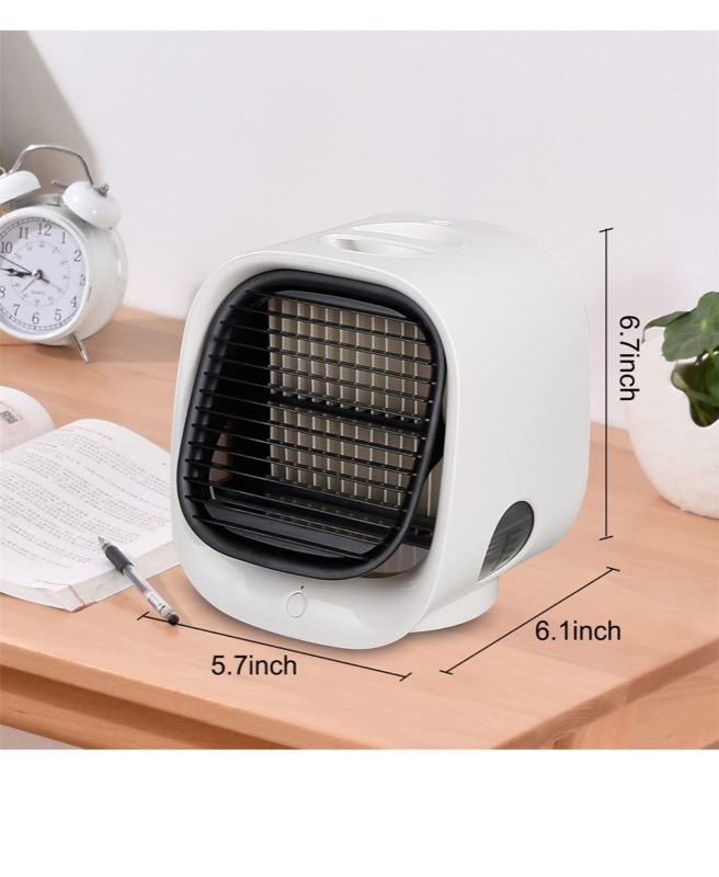 View 6 of Portable AC, PPkar Portable Air Conditioner, Personal Air Conditioner, Personal Air Cooler, Portable AC Fan for Camping Office Room Car Use