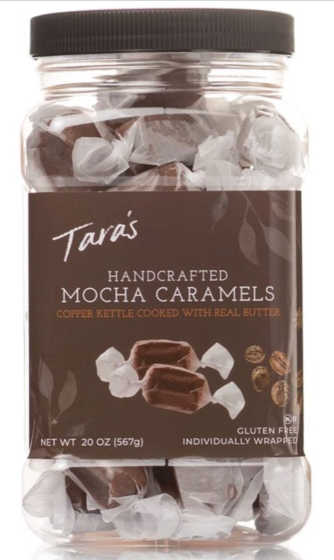 Photo 1 of Tara's All Natural Handcrafted Gourmet Mocha Caramel: Small Batch, Kettle Cooked, Creamy & Individually Wrapped - 20 Ounce. Best by 05/2022