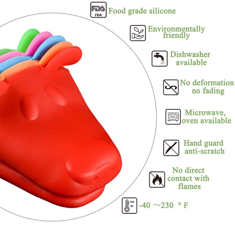 Photo 1 of 3 Pack I QTECLOR Mini Oven Mitts Gloves-BPA Free Silicone,Heat Resistant , Cooking Pinch Mitts Potholder for Kitchen Cooking & Baking