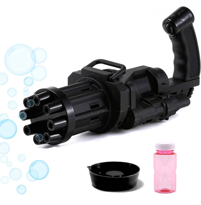 Photo 1 of Gatling Bubble Machine Gun, 8-Hole Automatic Bubble Gun Gigantic Rich Bubbles, Cool Durable Bubble Machine, Screwdriver Included- Perfect Summer Outdoor Activities Toys s for Girls and Boys (Black) 3 pack