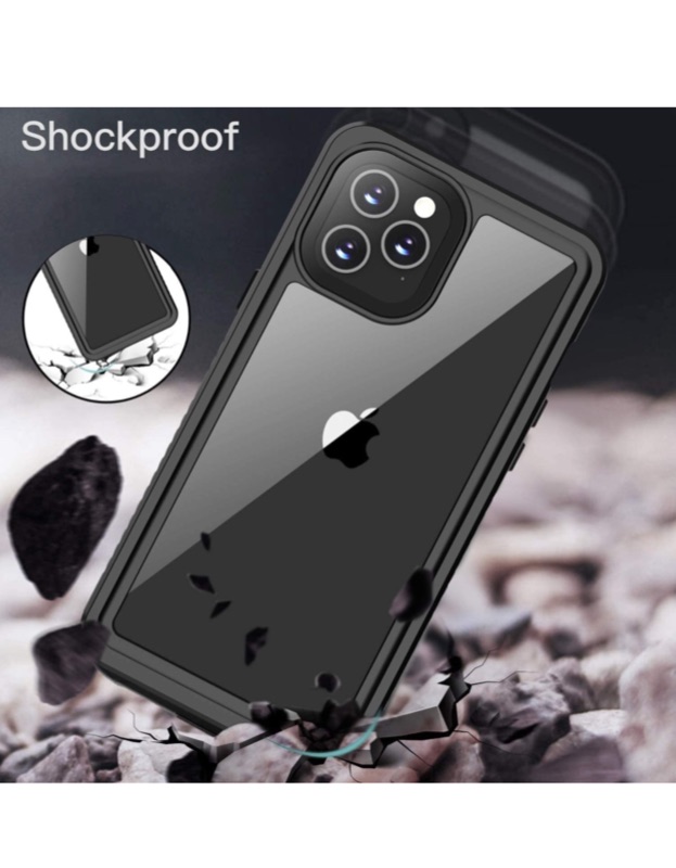 Photo 4 of ERUN Compatible With iPhone 12 Pro Waterproof Case,Compatible With iPhone 12 Pro Case (6.1 inch),Fully Sealed IP68 Waterproof Clear Back Shockproof Dirtproof.