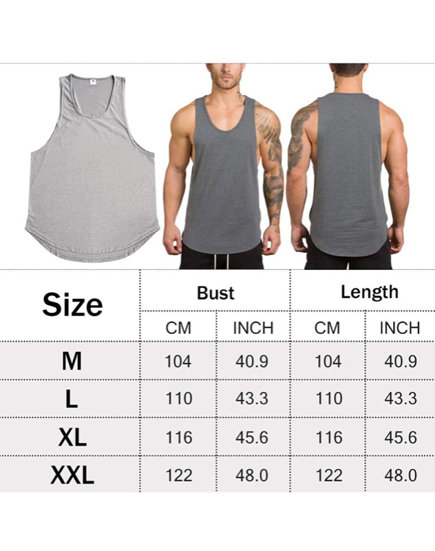 Photo 2 of LUODITO 3 Pack Men's Stringers Bodybuilding Tank Tops Gym Workout Sleeveless Muscle Shirts Fitness Vest