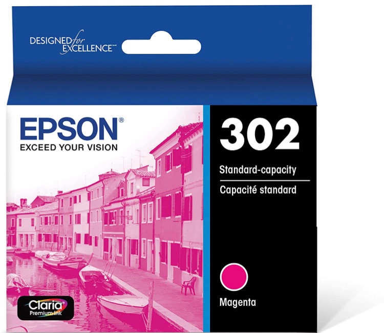 Photo 1 of EPSON T302 Claria Premium Ink Standard Capacity Magenta Cartridge (T302320-S) for Select Epson Expression Premium Printers