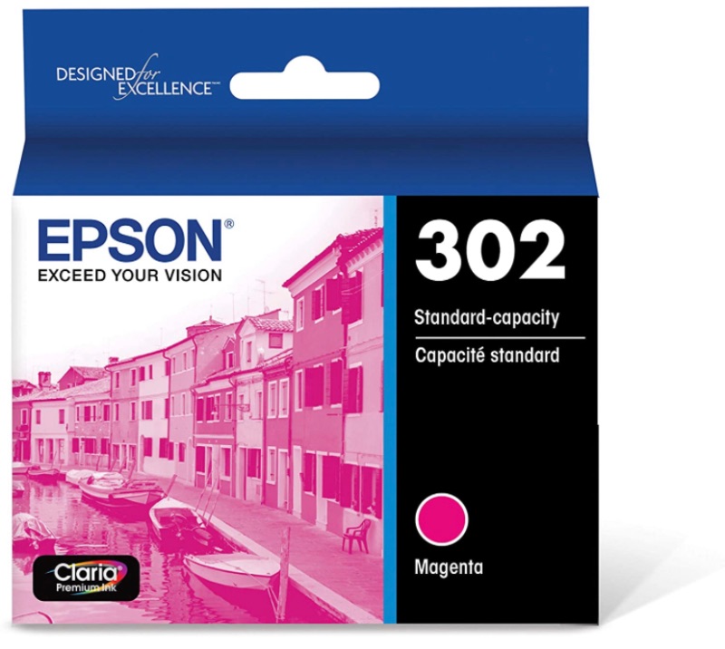 Photo 1 of EPSON T302 Claria Premium Ink Standard Capacity Magenta Cartridge (T302320-S) for Select Epson Expression Premium Printers