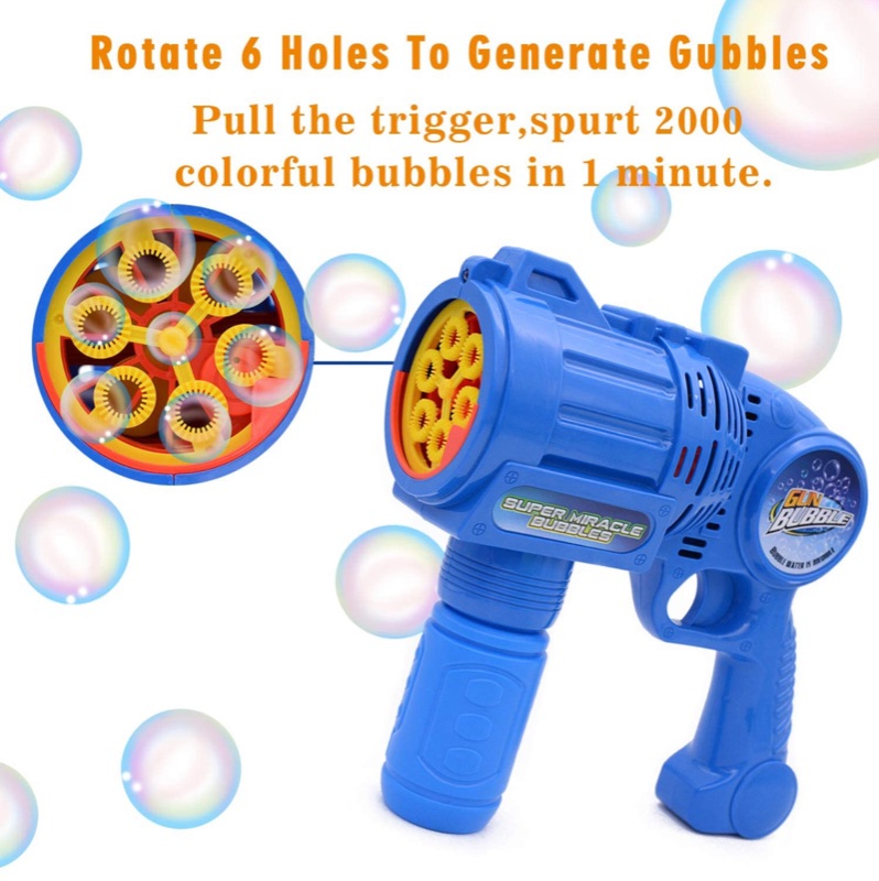 Photo 4 of Hwook Bubble Blaster with Light – LED Bubble Blower Toy | Summer Fun, Outdoor Birthday Party Favors for Kids