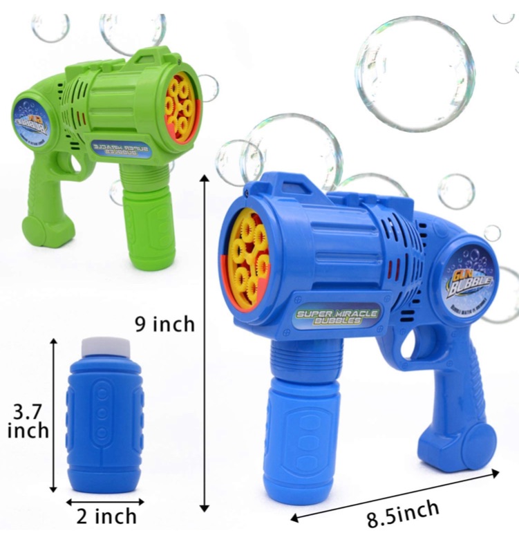 Photo 3 of Hwook Bubble Blaster with Light – LED Bubble Blower Toy | Summer Fun, Outdoor Birthday Party Favors for Kids