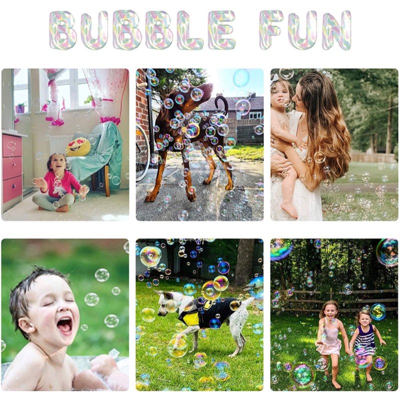 Photo 7 of Hwook Bubble Blaster with Light – LED Bubble Blower Toy | Summer Fun, Outdoor Birthday Party Favors for Kids