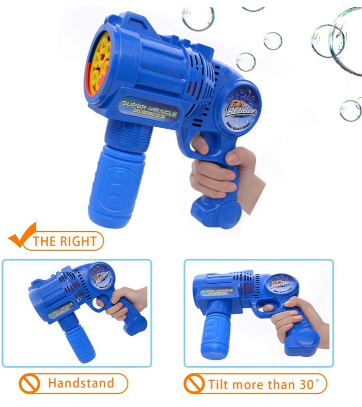 Photo 3 of Hwook Bubble Blaster with Light – LED Bubble Blower Toy | Summer Fun, Outdoor Birthday Party Favors for Kids