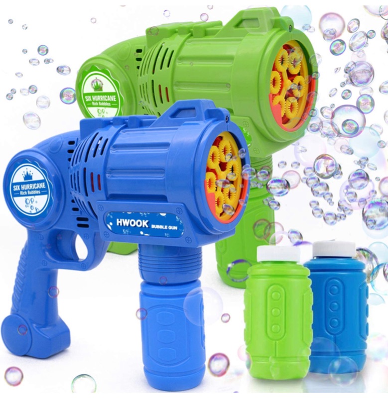 Photo 1 of Hwook Bubble Blaster with Light – LED Bubble Blower Toy | Summer Fun, Outdoor Birthday Party Favors for Kids