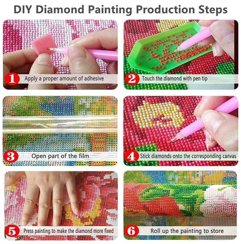 Photo 5 of DIY 5D Diamond Painting Kits for Adults, Colorful Diamond Painting Kits, DIY Round Diamond Rhinestone Painting Kits Pictures Arts Craft for Home Wall Decor Gift, Lakeside Boat - 12X16 inch