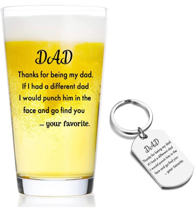 Photo 1 of Best Gifts for Dad from Son,Daughter,Birthday,Fathers Day,Christmas Idea Gifts for Dad -16oz Beer Glasses for Dad,Thank You Being My Dad,Dad Pint Glasses