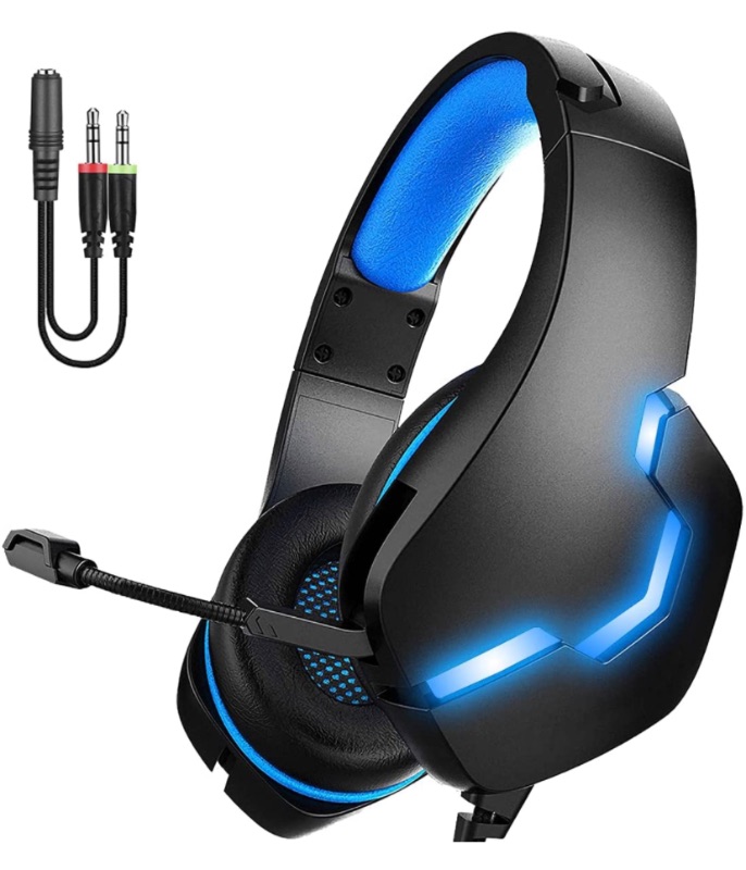 Photo 1 of 2021 Gaming Headset with Microphone for PS4, PC, Xbox one, X|S, Playstation 4, Gamer Headphones and LED Lights, Compatible with Computer/Laptop/Nintendo, Surround Sound, by IDoon
