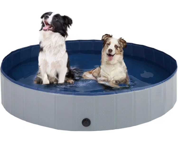 Photo 1 of Eterish Folding Dog Swimming Pool Collapsible Pet Bath Pool Bathing Tub Kiddie Pool for Dogs Cats and Kids 62.5 inches D