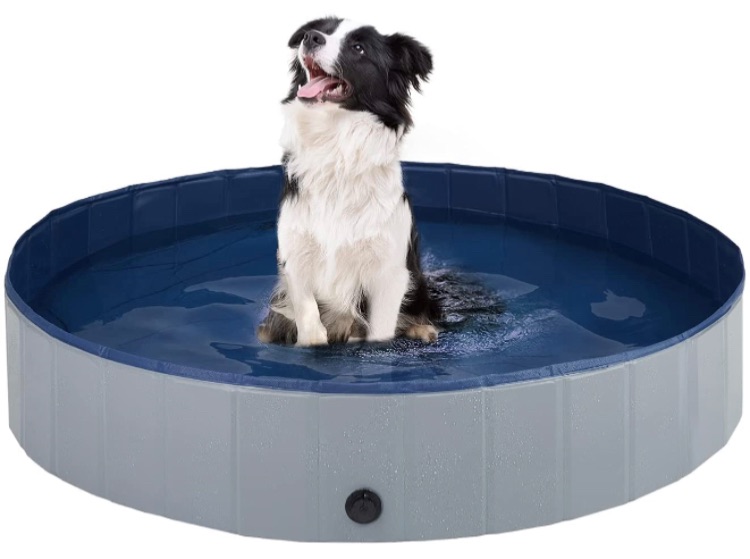 Photo 1 of Eterish Foldable Dog Pet Bath Pool Bathing Tub Kiddie Pool for Dog Cats and Kids Collapsible 47 inches D