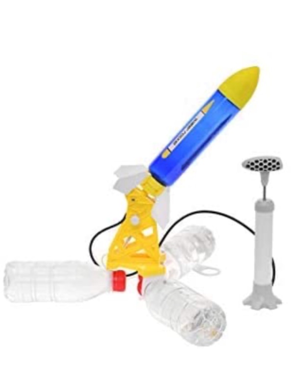 Photo 4 of PLAYSTEAM Outdoor Water Powered Rocket Physics Learning Set-with Rocket Tail, Body and Pump DIY Rocket Science Experiment Kit- Space STEM Outdoor Toys Gift for Kids,Teens, Boys & Girls