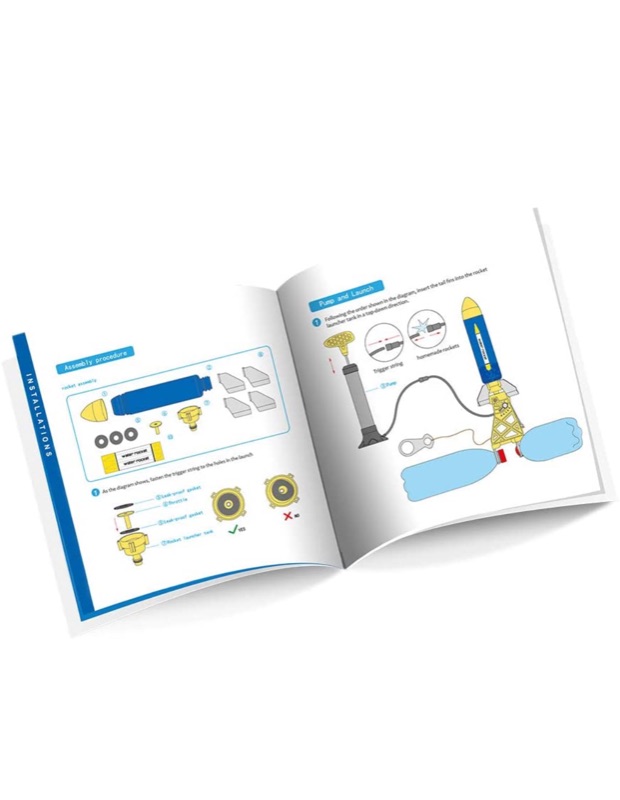 Photo 3 of PLAYSTEAM Outdoor Water Powered Rocket Physics Learning Set-with Rocket Tail, Body and Pump DIY Rocket Science Experiment Kit- Space STEM Outdoor Toys Gift for Kids,Teens, Boys & Girls