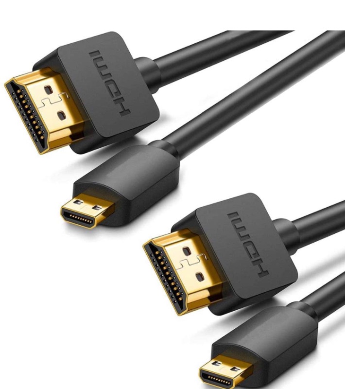 Photo 2 of HDMI to VGA,Gold-Plated HDMI to VGA Adapter (Male to Female) for Computer, Desktop, Laptop, PC, Monitor, Projector, HDTV, Chromebook, Raspberry Pi, Roku, Xbox and More

4K Micro HDMI to HDMI Cable 6FT, Micro HDMI to Standard HDMI Cord Braided Support 4k 6