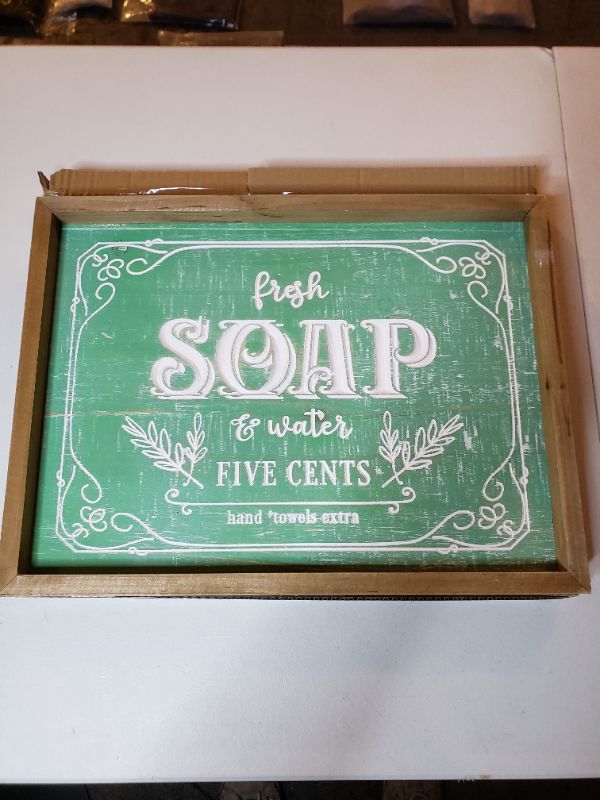 Photo 1 of Home Decor FRESH SOAP Wooden Sign. 