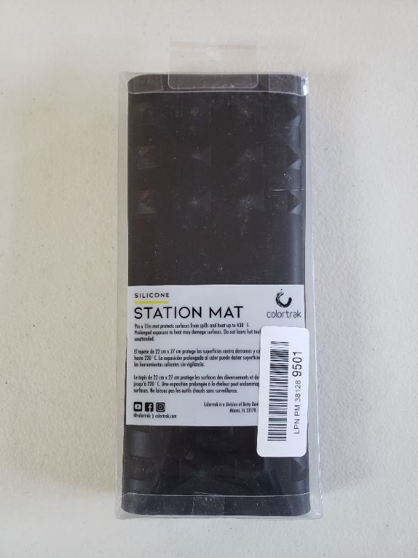 Photo 2 of Colortrak Heat-Resistant Styling Station Mat, Silicone Mat Prevents Work Surfaces from Heat Damage of Styling Tools, Prevent Tool from Falling or Slipping, Black, 9 x 11 inches
