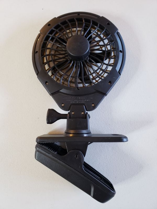 Photo 2 of Battery Operated Clip On Fan, Black.
