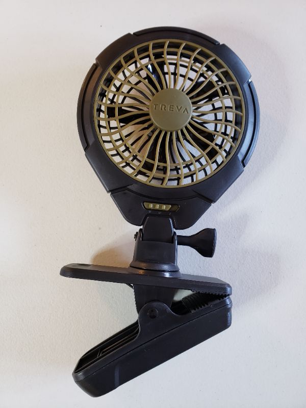 Photo 1 of Battery Operated Clip On Fan, Black.