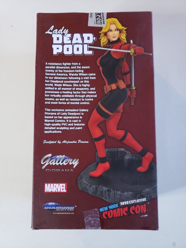 Photo 2 of DIAMOND SELECT TOYS New York Comic Con 2020 Exclusive Marvel Gallery: Lady Deadpool Unmasked PVC Figure, Multicolor, 8 inches
